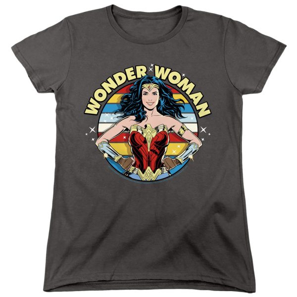 WONDER WOMAN 84 : WOMAN OF WONDER WOMENS SHORT SLEEVE Charcoal MD Online now