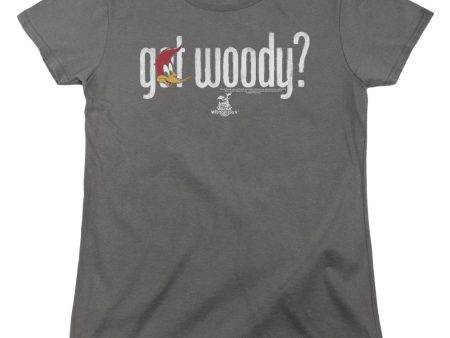 WOODY WOODPECKER : GOT WOODY WOMENS SHORT SLEEVE CHARCOAL MD Hot on Sale