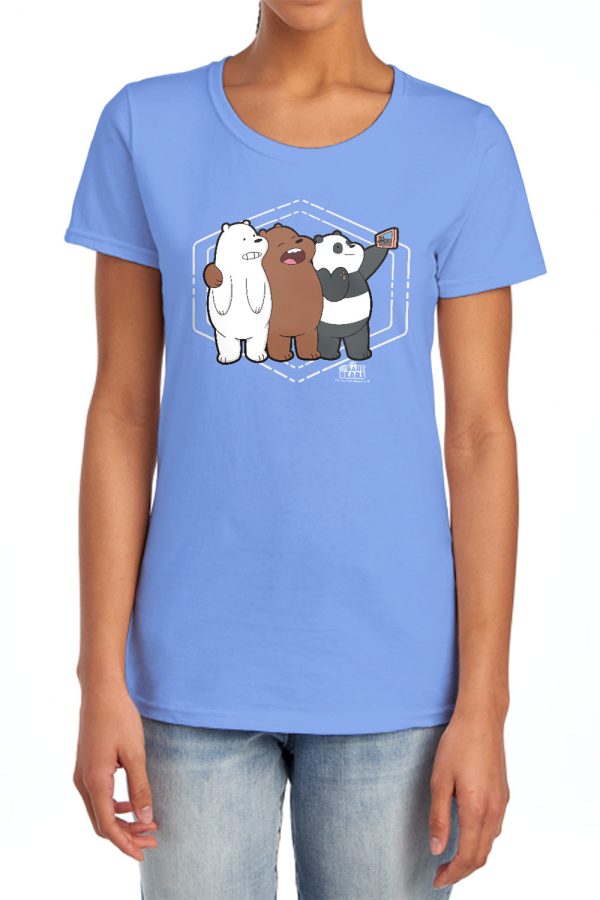 WE BARE BEARS : SELFIE WOMENS SHORT SLEEVE Charcoal MD Online now