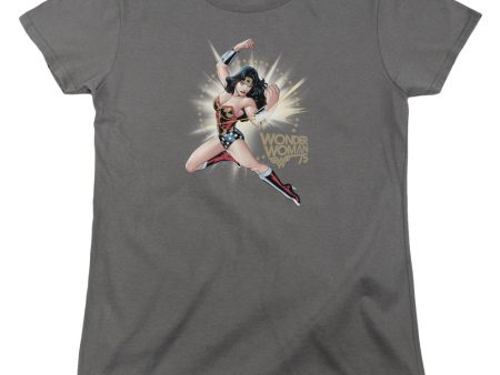 WONDER WOMAN : WONDER WOMAN 75TH THE BRACELETS OF SUBMISSION WOMENS SHORT SLEEVE Charcoal MD For Cheap